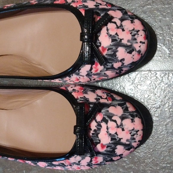 Red Valentino floral pink grey ballet bow flats size 35.5 - Picture 8 of 11